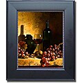 Loran Speck 'Wine Bottle, Grapes, & Walnuts' Framed Art