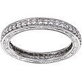 Tacori IV Sterling Silver Cubic Zirconia Engraved Stackable Eternity Band