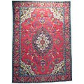 Persian Hand-knotted Tabriz Red Wool Rug (9'6 x 13'4)