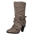 Bucco Women's Buckle Detail Mid-calf Boots