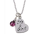 Free indicative facts on Personalized surfboard Wall Hanging Charming Life Silver It's a Girl February Birthstone Crystal Necklace