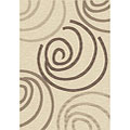 Velvet Swirl Cream Rug (5'3 x 7'7)