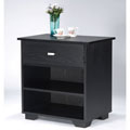 Celadon Modern 1-drawer Black Nightstand Table