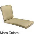 Outdoor 25-inch Wide Textured Neutral Chaise Lounge Cushion with Sunbrella Fabric