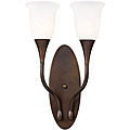 Cabaret Aged Bronze 2-light Wall Sconce