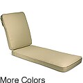 Outdoor 21" Wide Chaise Lounge Cushion with Sunbrella Fabric - Solid Traditional