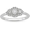 14k White Gold 1/2ct TDW Diamond Halo Engagement Ring (H-I, I1-I2)