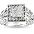 14k White Gold 1 1/2ct TDW Diamond Halo Engagement Ring (H-I, I2-I3)