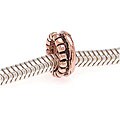 Antiqued Copper 3-mm Short Ball Edge Spacer Beads (Pack of 8)