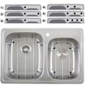 Ticor Overmount Stainless Steel 18-gauge Double-basin Kitchen Sink
