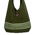 Instant info and tips on Fabric Mannequin Torso Handmade 'Spearmint Surprise' Cotton Shoulder Bag (Thailand)