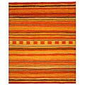 Hand-knotted Jammu Gabbeh Orange Wool Rug (9' x 12')