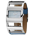 Joy Women's Rectangulares Blue Openwork Watch