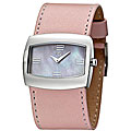 Joy Women's Semi-Rectangulares Pink Leather Watch