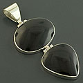 Sterling Silver Black Onyx Pendant (Indonesia)
