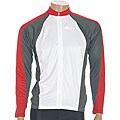 ETA Men's Long-sleeve White/ Grey/ Red Cycling Jersey