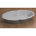Lorenzo Grey Ceramic 13.5x8-inch Oval Baking Dish