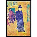 Toulouse-Lautrec 'Jane Avril Leaves the Moulin Rouge' Framed Art Print