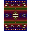 Navy Southwestern Stripe Rug (4' x 6')