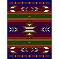 Navy Southwestern Stripe Rug (5' x 8')