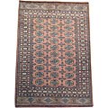 Pakistani Hand-knotted Bokhara Peach Wool Rug (4' x 6')