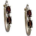 10k Yellow Gold Bodacious Reflection Topaz and Diamond Hoop Earrings