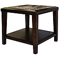 Balboa Espresso Faux Marble-top End Table