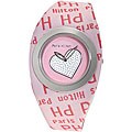 Paris Hilton Women's Pink Heart Cuff Watch