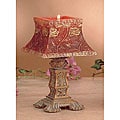 Square Red/ Gold Lace Candle Lamps (Pack of 6)