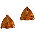 10k Yellow Gold 6-mm Trillion-cut Citrine Stud Earrings