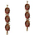 10k Gold Bodacious Reflection Topaz and Diamond Accent Hoop Earrings