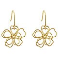 Kate Bisset 14k Yellow Gold Bonded Peace Flower Wire Earrings