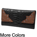 Je Veux Women's Python Print Clutch Wallet