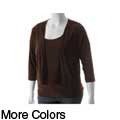 Adi Designs S Max Women's Plus Size Solid Top Set