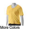 Nicole Ricci Women's Pleated-front Top