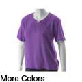 Nicole Ricci Women's Plus Size Embellished Neck Top