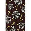 Information and public sales for 45 Record Collectors Alexa Infiniti Collection Stardust Floral Chocolate Rug (4'5 x 6'9)