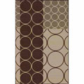 Alexa Infiniti Collection Circle Links Modern Taupe Rug (6'7 x 9'2)