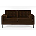 Modern Brown Velvet Loveseat