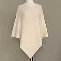 Alpaca Wool 'Sweet Cream' Poncho (Peru)