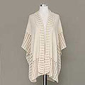 Alpaca Wool 'Spiced Cider' Ruana Cloak (Peru)