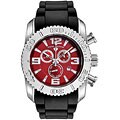 Swiss Legend Men's Steel Commander Red Dial Chronograph Watch