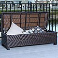 Santiago Brown Wicker Storage Ottoman