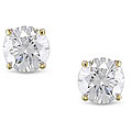 14k Yellow Gold 3/4ct TDW Diamond Solitaire Earrings (G-H, VS2)