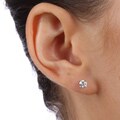 14k White Gold 3/4ct TDW Certified Diamond Solitaire Earrings (G-H, VS2)
