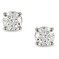 14k Gold 1/3ct TDW Certified Diamond Solitaire Earrings (H-I, SI1-SI2)
