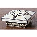 Art Deco Tiffany-style Rope-base Pyramid Fence Post Cap