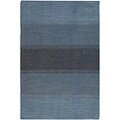 Information that is related to Kaleen rug Hand-woven Kaalein Blue Stripe Wool Rug (7'9 x 10'6)