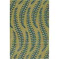 Hand-tufted Green Wool Rug (7'9 x 10'6)