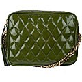Made in Italy Cristian Patent Leather Quilted Shoulder Bag